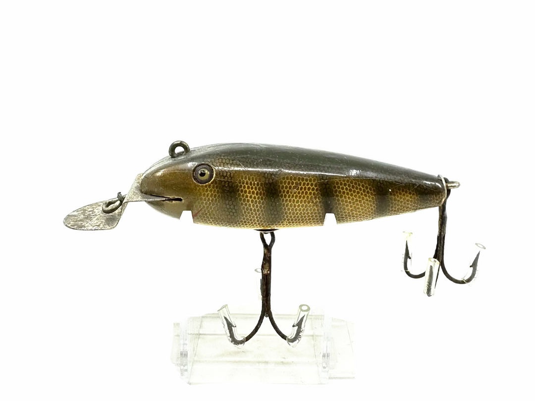 Creek Chub 100 Wiggler, Perch Scale Color 101 - Very Early, Hand-Painted Gills