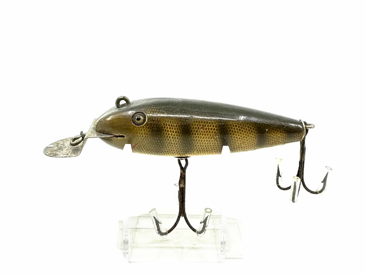 Creek Chub 100 Wiggler, Perch Scale Color 101 - Very Early, Hand-Painted Gills