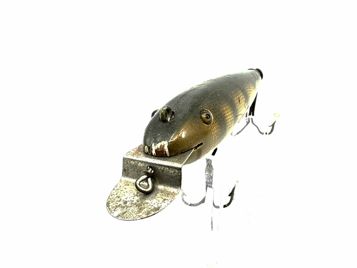 Creek Chub 100 Wiggler, Perch Scale Color 101 - Very Early, Hand-Painted Gills