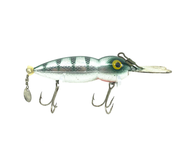 Whopper Stopper Hellbender, Silver Chrome/Green Back & Scale Color