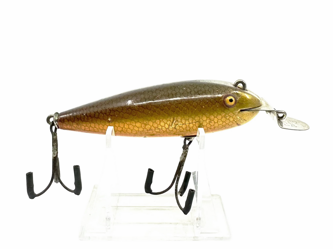 Creek Chub 100 Wiggler, #04 Golden Shiner Color-Early Version, Hand-Painted Gills