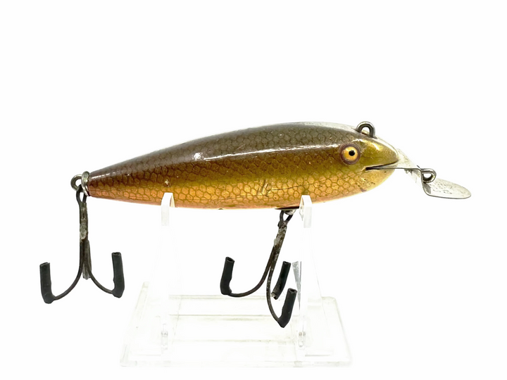 Creek Chub 100 Wiggler, #04 Golden Shiner Color-Early Version, Hand-Painted Gills
