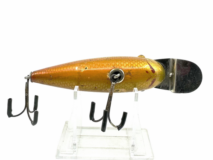 Creek Chub 100 Wiggler, #04 Golden Shiner Color-Early Version, Hand-Painted Gills