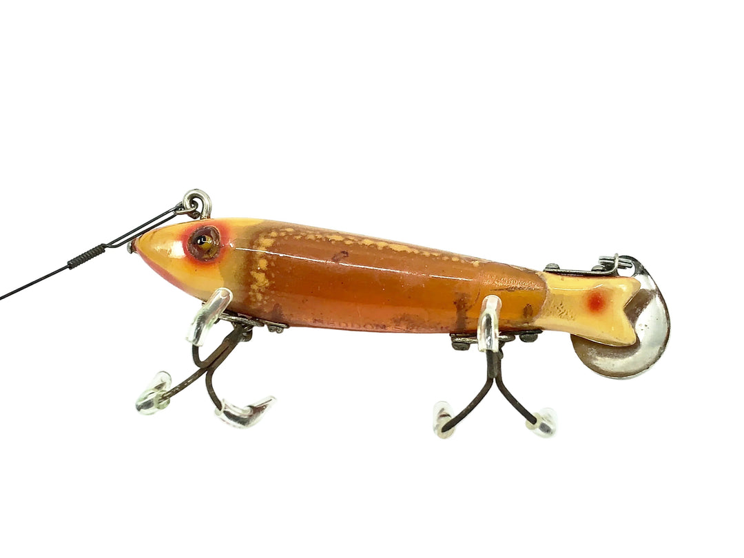 Heddon Dowagiac Spook 9100, RET White Red Eyes & Tails Color