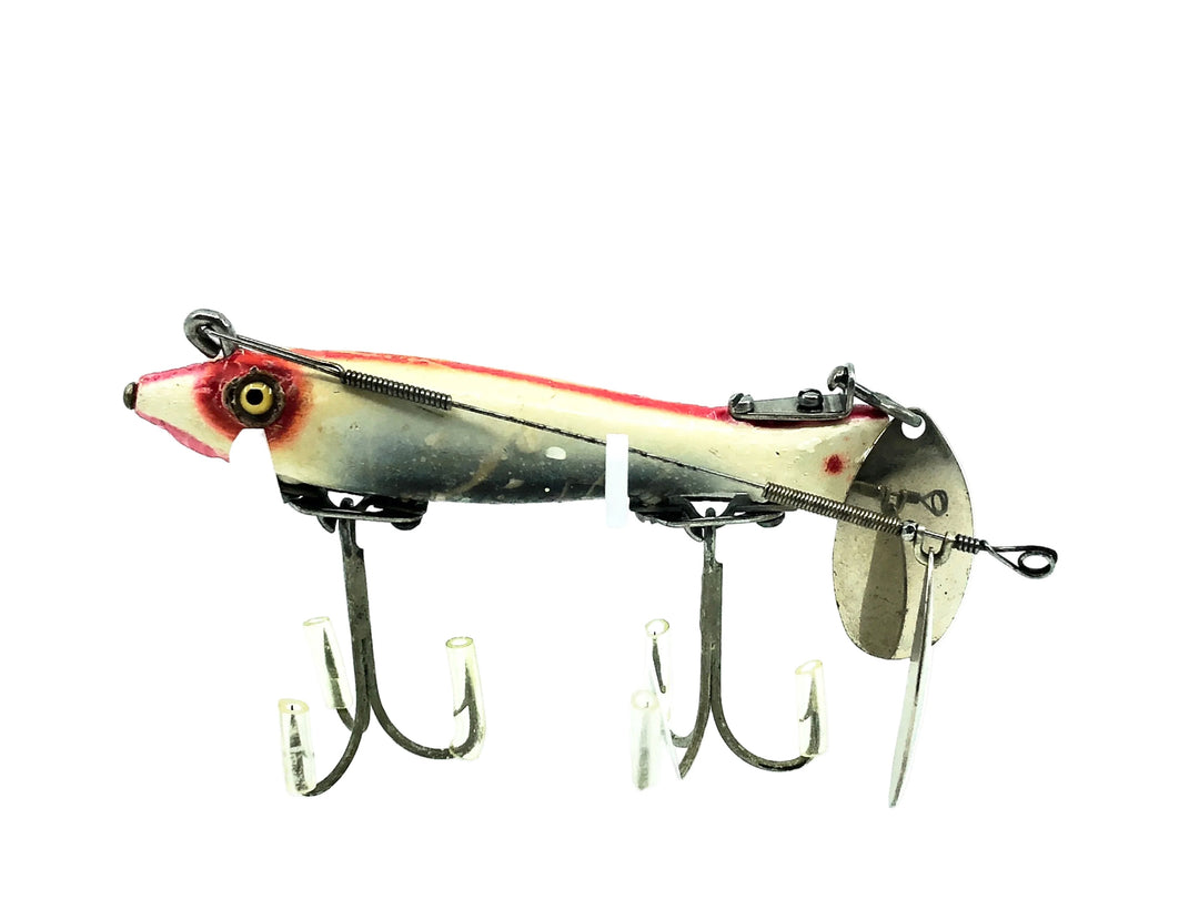 Heddon Dowagiac Spook 9100, RET White Red Eyes & Tails Color