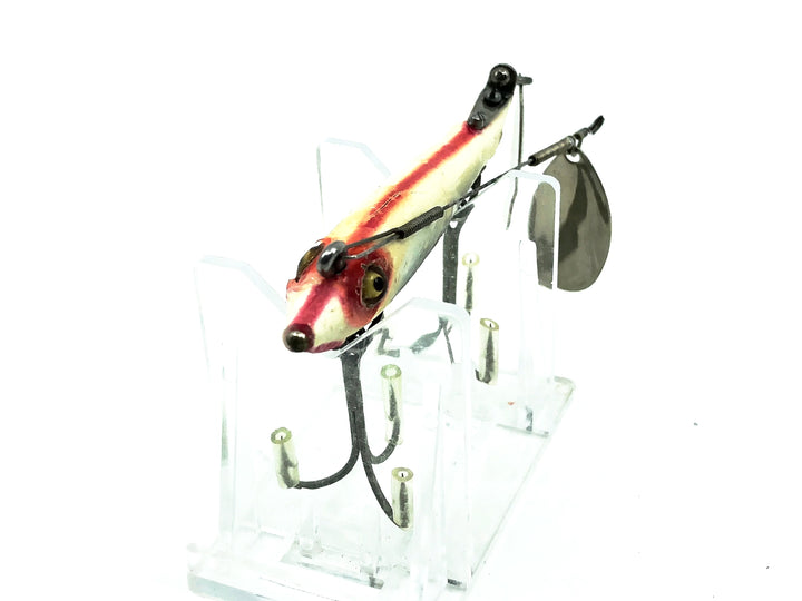 Heddon Dowagiac Spook 9100, RET White Red Eyes & Tails Color