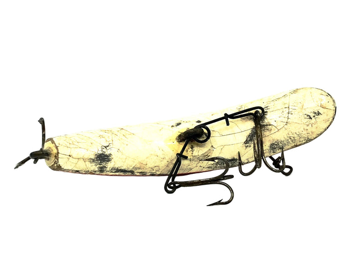 Helin Flatfish SPU, WR White Bottom/Red Top Color-Wooden