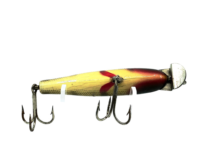 Creek Chub 2200 Midget Pikie, #01 Perch Scale Color, Early Model Double Line Tie Painted Eyes - 1924-35