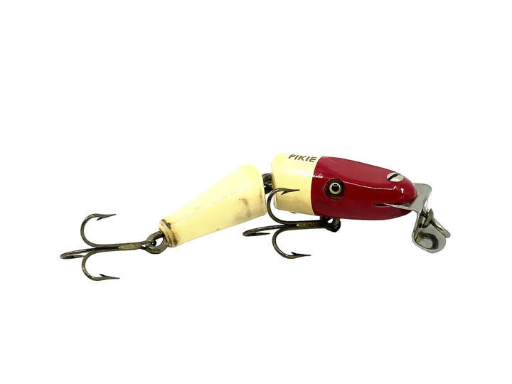 Creek Chub 4200 Jointed Midget Pikie, #02 Red Head/White Color