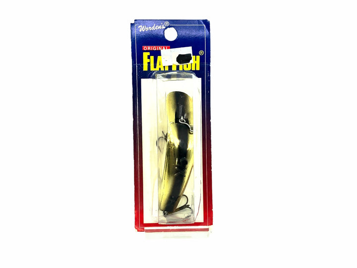 Worden Flatfish X5, MGBB Metallic Gold Black Back Color on Card
