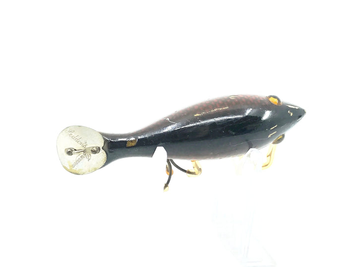 Heddon Wooden 5000 Tadpolly, 9H Red Scale Color, L-Rig, Heart Shape Lip