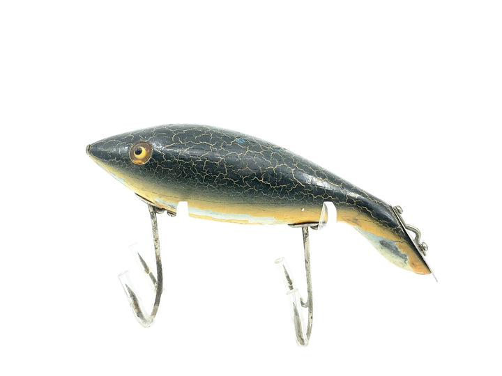 Heddon Wooden 5000 Tadpolly, GCB Green Crackle Back Color, L-Rig