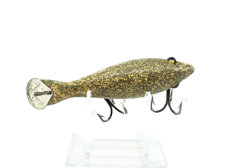 Heddon Wooden 6000 Tadpolly, 6008 Gold Specks/White Body Color, L-Rig