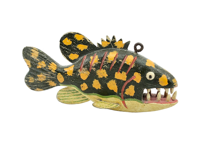 Swenarton Angry Spotted Bass Folk Art Decoy
