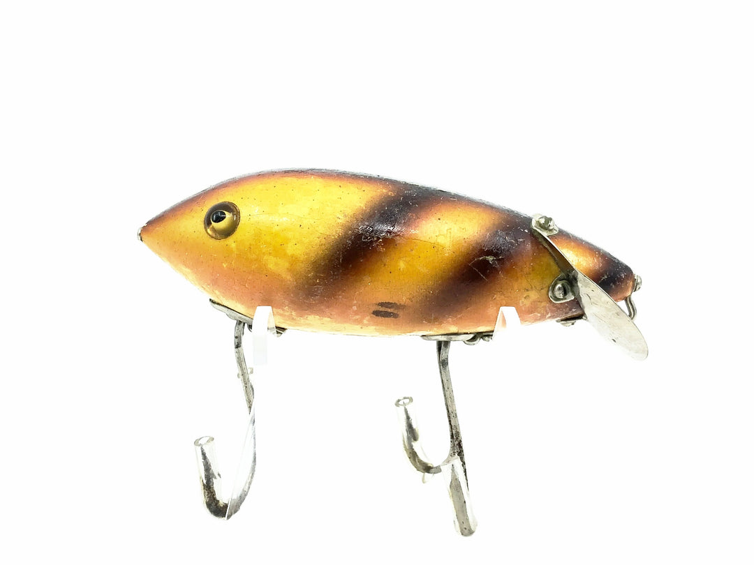 Heddon 1900 Baby Crab Wiggler, 9A Yellow Perch (Bar Perch) Color