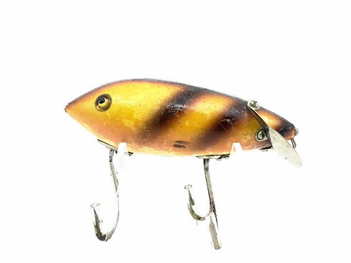 Heddon 1900 Baby Crab Wiggler, 9A Yellow Perch (Bar Perch) Color