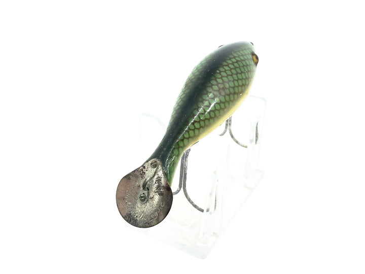 Heddon Wooden 5000 Tadpolly, 9D Green Scale Color, L-Rig