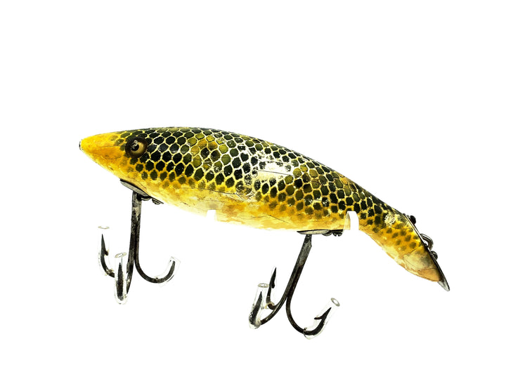 Heddon Wooden 6000 Tadpolly, 6009J Frog Scale Color, L-Rig