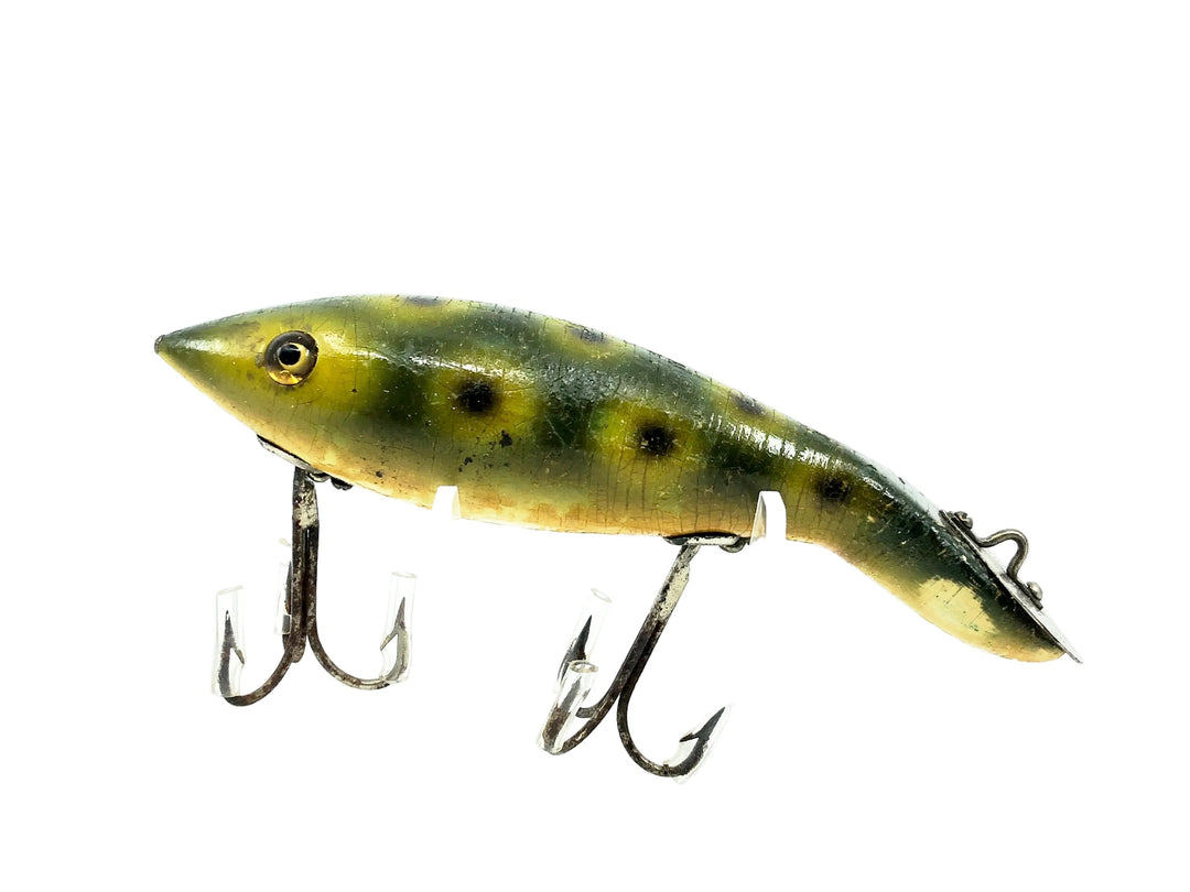 Heddon Wooden 6000 Tadpolly, 6009J Frog Scale Color, L-Rig