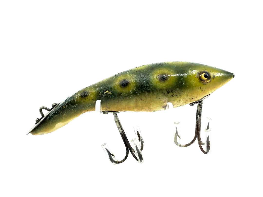 Heddon Wooden 6000 Tadpolly, 6009J Frog Scale Color, L-Rig