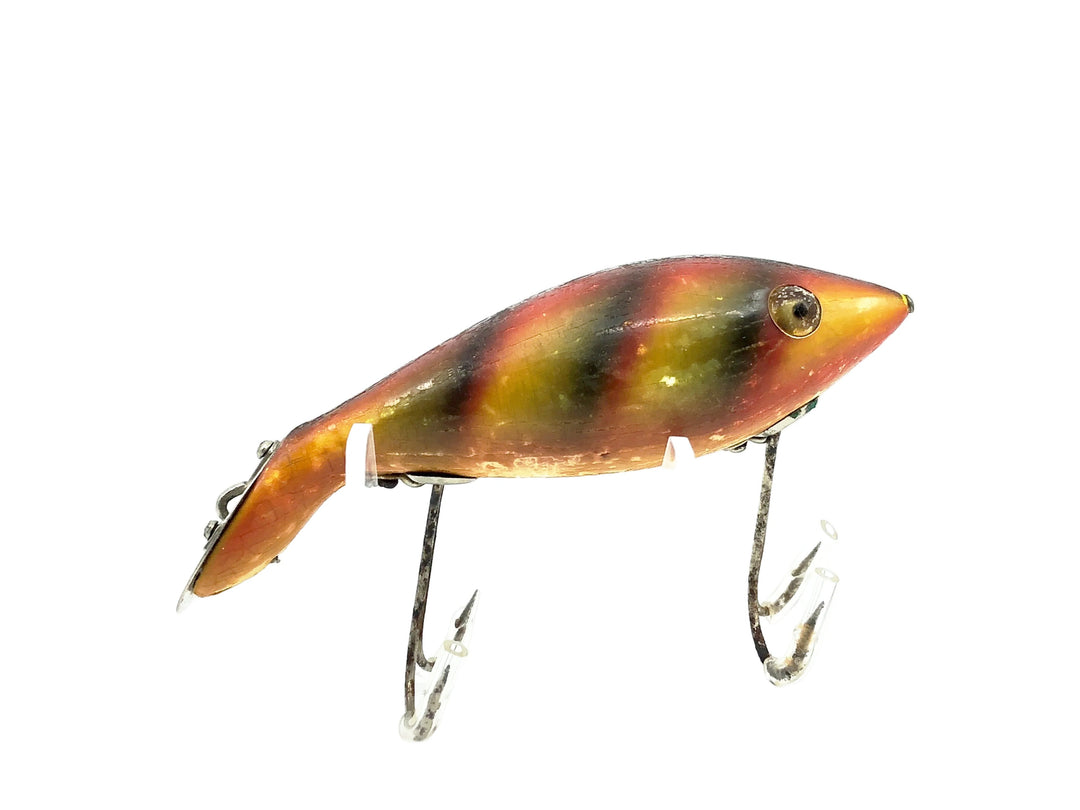 Heddon Wooden 5000 Tadpolly, 9A Yellow Perch (Bar Perch) Color, L-Rig
