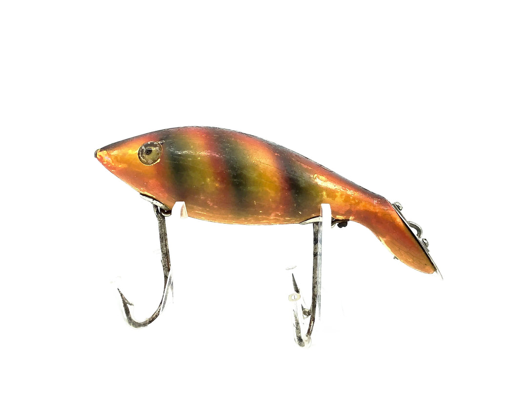 Heddon Wooden 5000 Tadpolly, 9A Yellow Perch (Bar Perch) Color, L-Rig