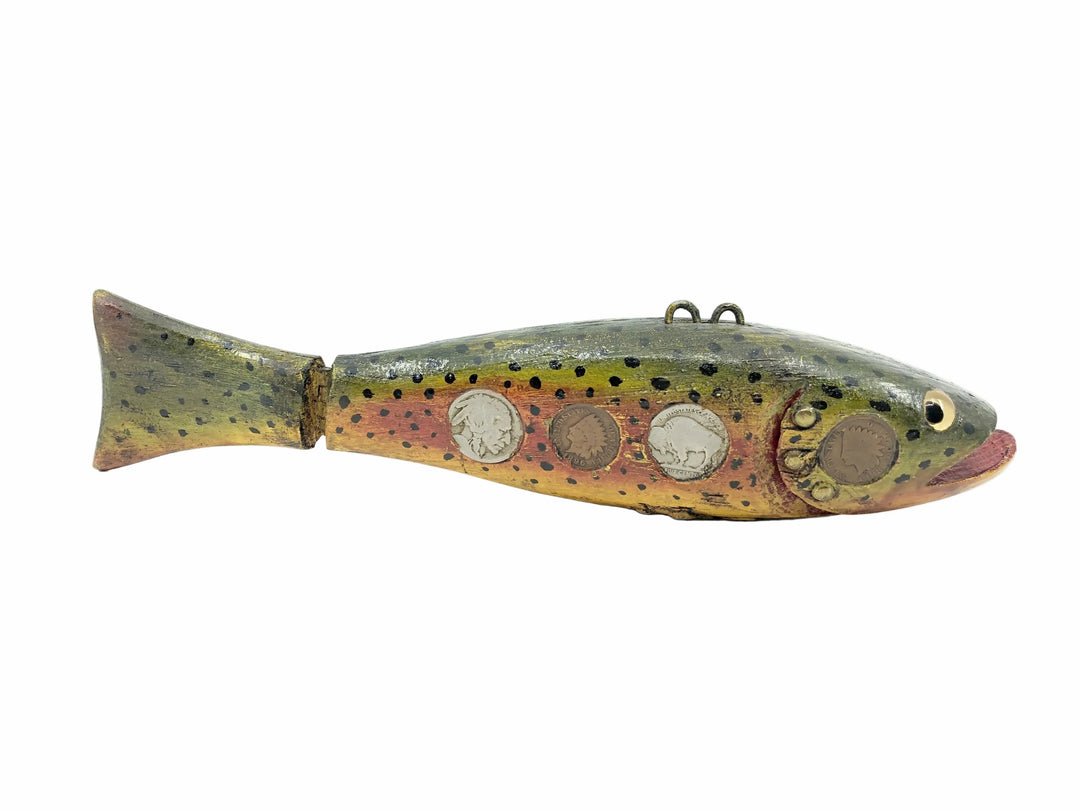 Duluth Fish Decoys - DFD - Rainbow Trout 10" - Jointed - 8 Coins