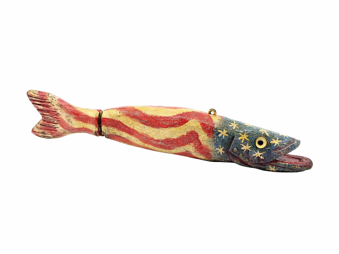 Duluth Fish Decoys - DFD - Stars and Stripes Flag Fish 11" - Jointed