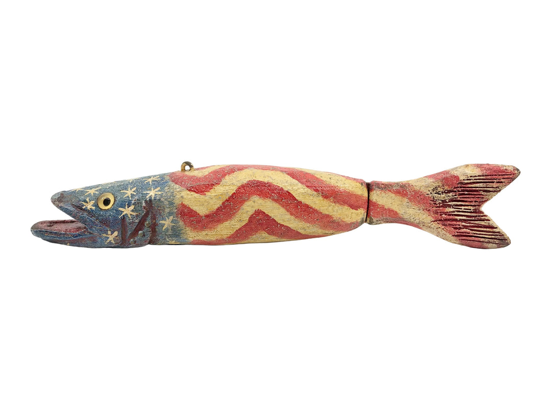 Duluth Fish Decoys - DFD - Stars and Stripes Flag Fish 11" - Jointed