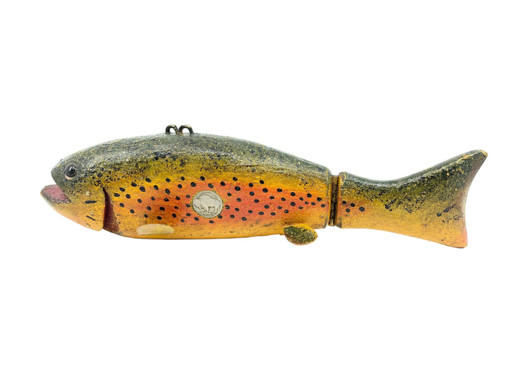 Duluth Fish Decoys - DFD - Rainbow Trout 12" - Jointed - 2 Coins - Chunky -Teeth