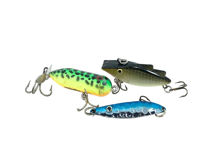 Flyrod Trio: Heddon, Bill Norman, Blue Fox - Teeny Torpedo,  Tiny-N-Tracer, Spoon