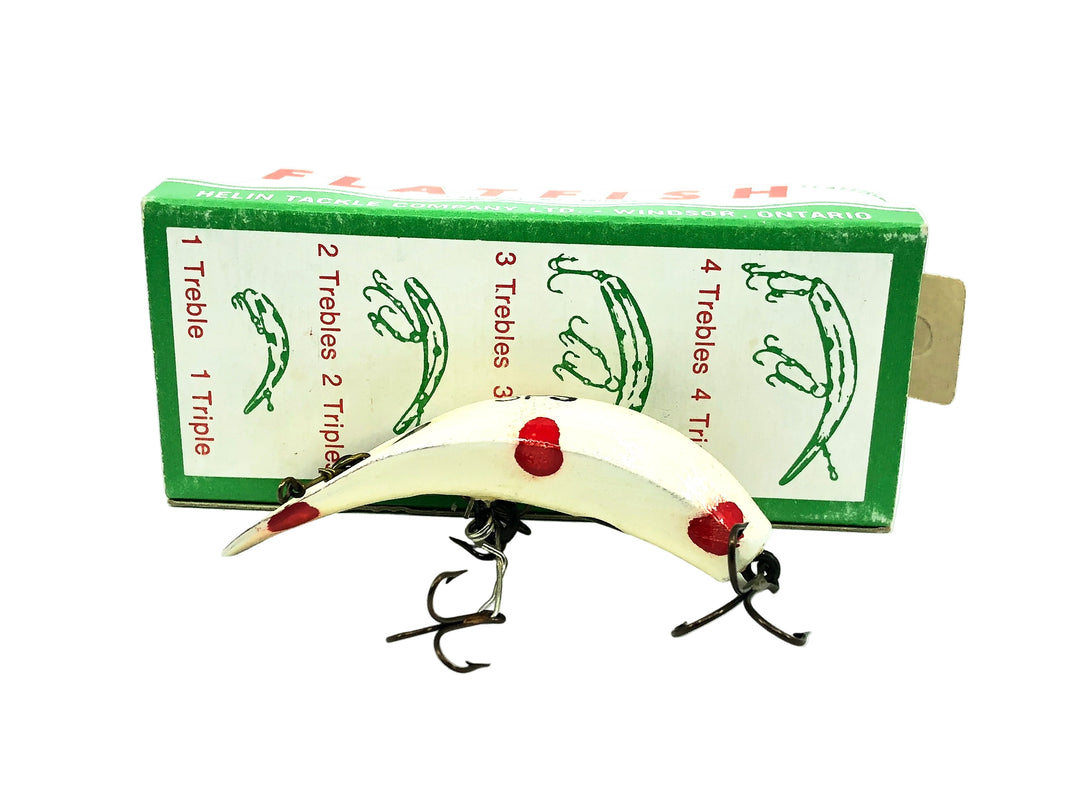 Helin Flatfish SPS, WH White/Black Red Spots Color with Box-Wooden