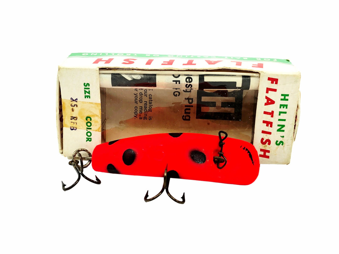 Helin Flatfish X5, RFB Red Fluorescent/Black Spots Color w/Box