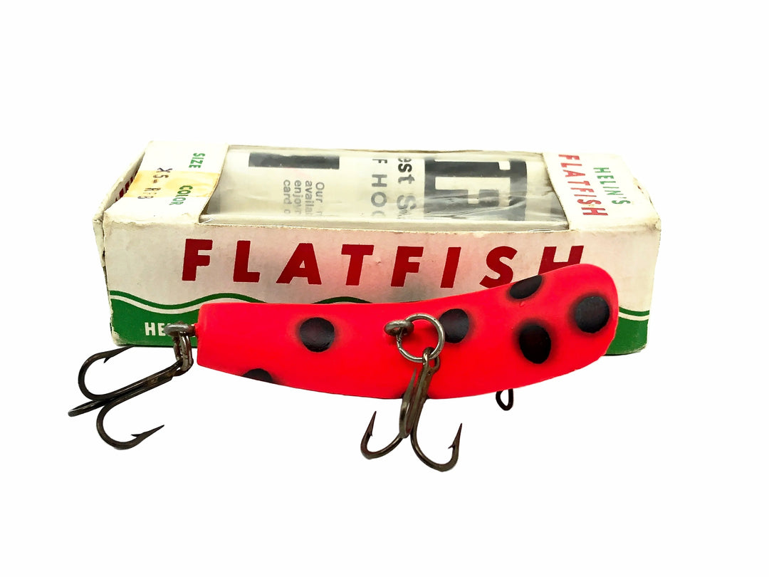 Helin Flatfish X5, RFB Red Fluorescent/Black Spots Color w/Box