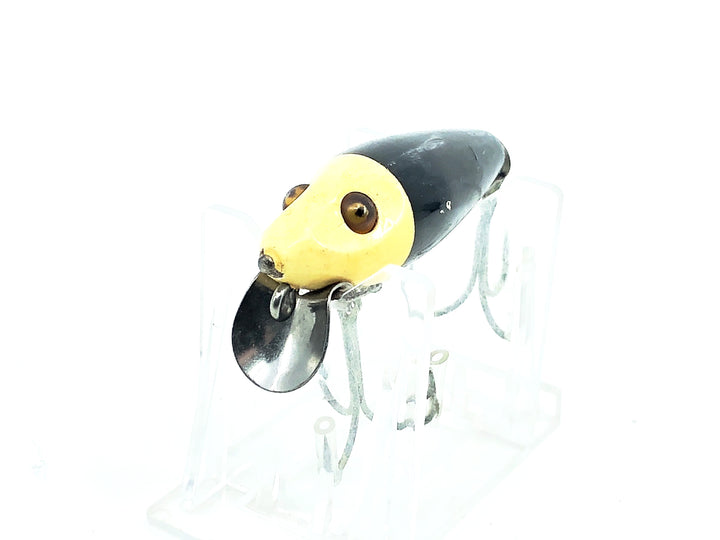 Heddon Wooden River Runt 110, 9GWH Black/White Head Color - Two Piece Hardware