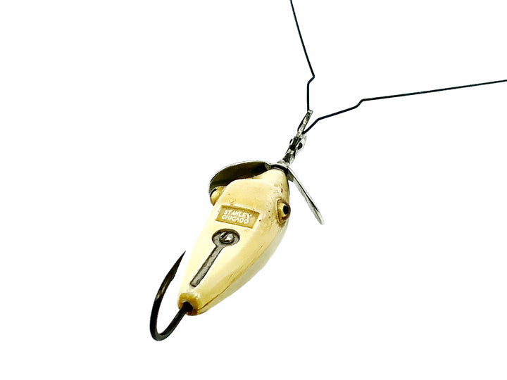 Heddon #70&nbsp;Stanley Pork Rind Minnow, All White Color