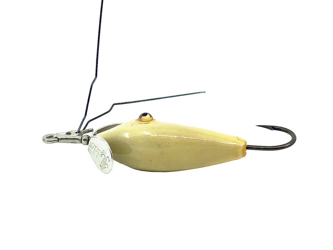 Heddon #70&nbsp;Stanley Pork Rind Minnow, All White Color