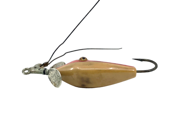 Heddon #70 Stanley Pork Rind Minnow, White/Red Color