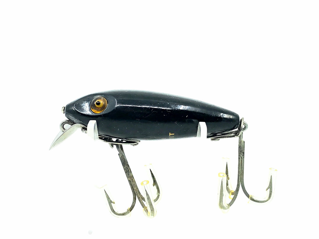 Heddon Wooden River Runt 110, 9G All Black Color