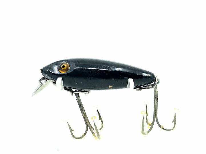 Heddon Wooden River Runt 110, 9G All Black Color