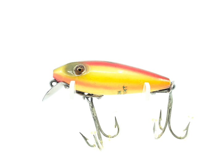 Heddon Wooden River Runt 110, RB Rainbow Color - Very Good Condition!