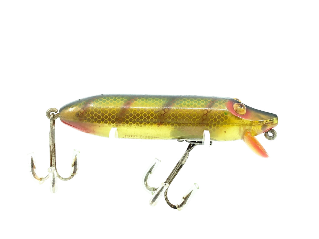 Heddon 9500 Floating Vamp Spook, 9L Perch Scale Color - 1931-34 - Tough, Great Condition