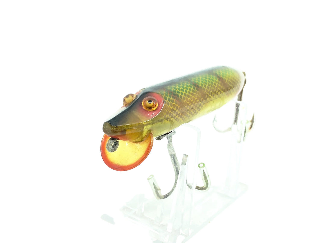 Heddon 9500 Floating Vamp Spook, 9L Perch Scale Color - 1931-34 - Tough, Great Condition