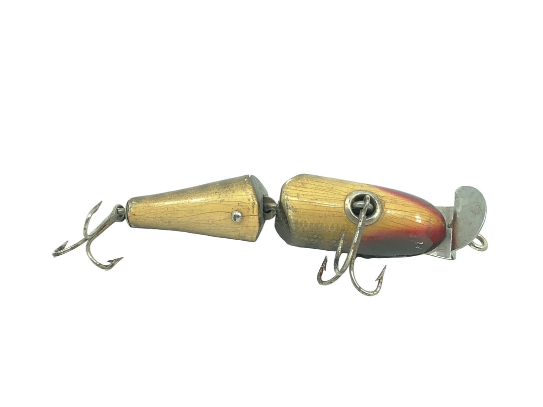 Creek Chub 2700 Baby Jointed Pikie Minnow, Color Pikie, Wooden Lure Glass Eyes