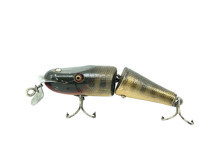 Creek Chub 2700 Baby Jointed Pikie Minnow, Color Pikie, Wooden Lure Glass Eyes