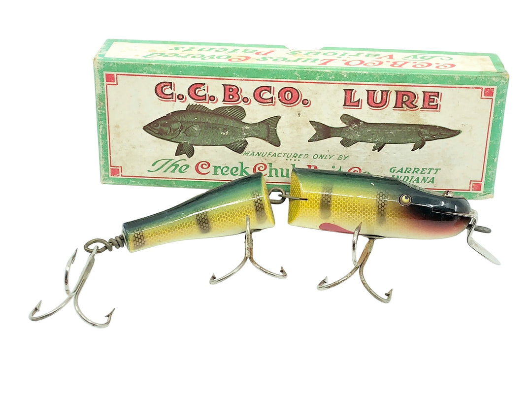 Creek Chub Jointed Huskie (Husky) Pikie Minnow 3000, #01 Perch Scale Color w/Box 3001