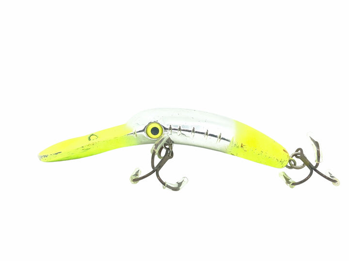 Yakima Flatfish M2, Chartreuse/Silver Plate Color - Pre-Mag Lip