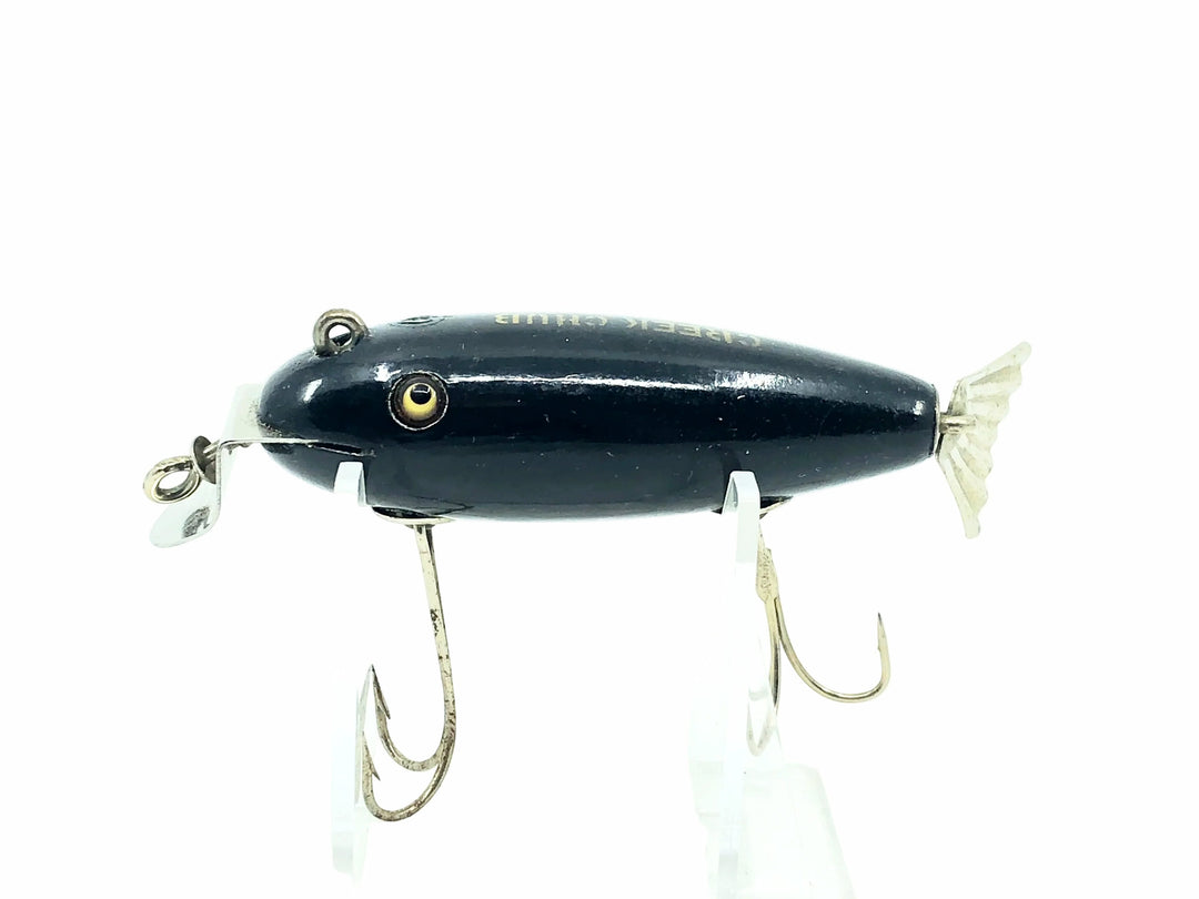 Creek Chub 800 Deluxe Wagtail Chub, #13 All Black Color-Special Order, Great Condition