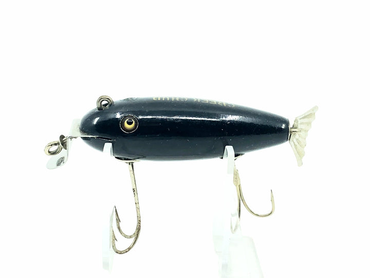 Creek Chub 800 Deluxe Wagtail Chub, #13 All Black Color-Special Order, Great Condition