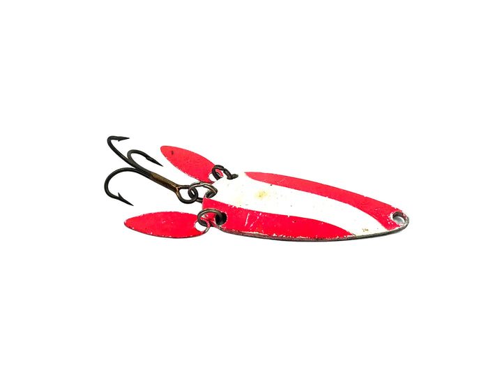 Marathon Casting Spoon, Fluorescent Red/White Color